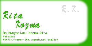 rita kozma business card